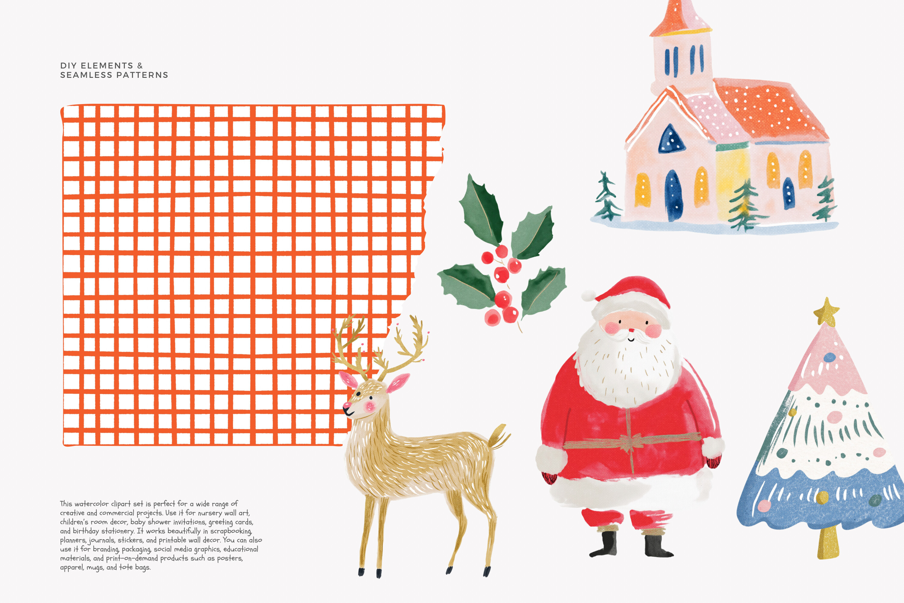 Scandinavian-inspired Christmas Clipart - photo 4