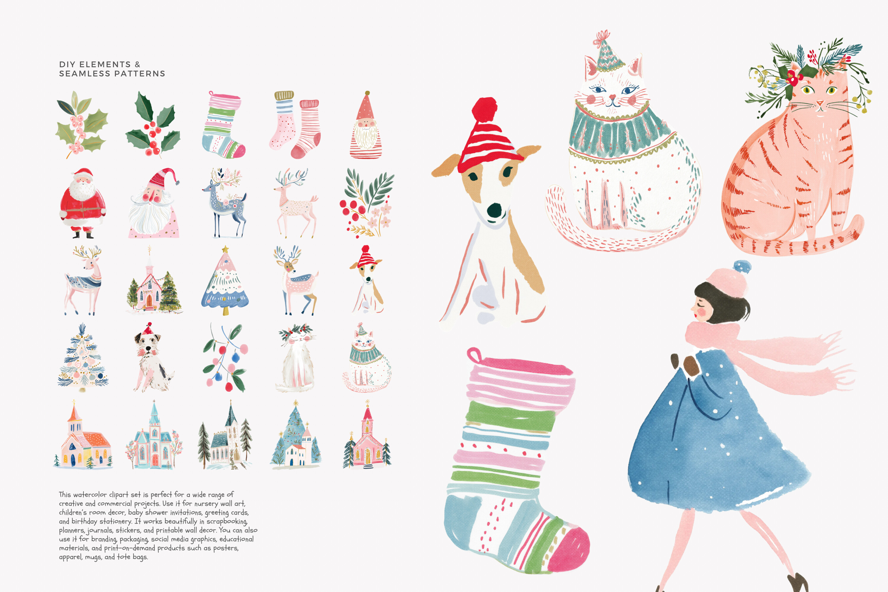 Scandinavian-inspired Christmas Clipart - photo 6