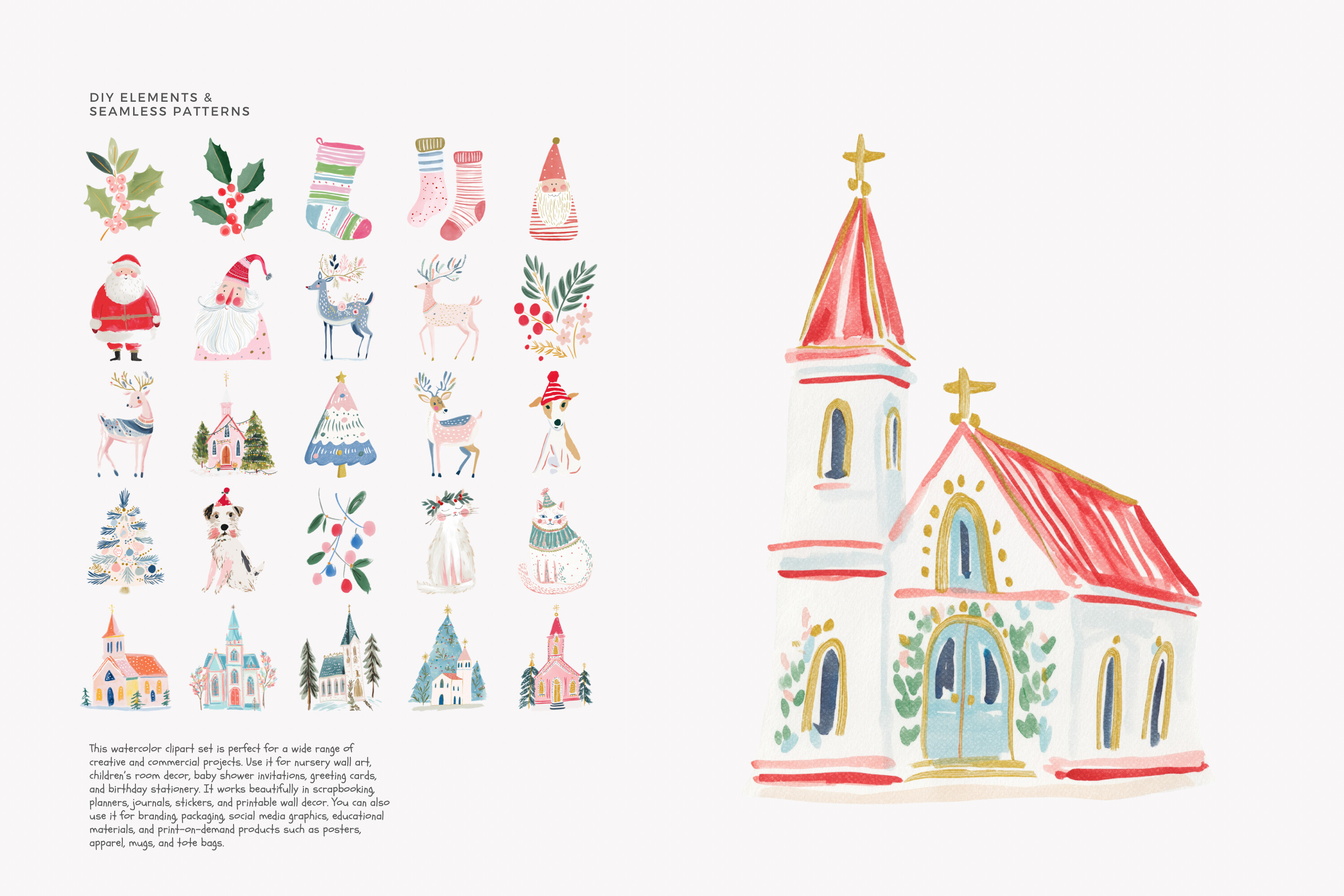 Scandinavian-inspired Christmas Clipart - photo 7