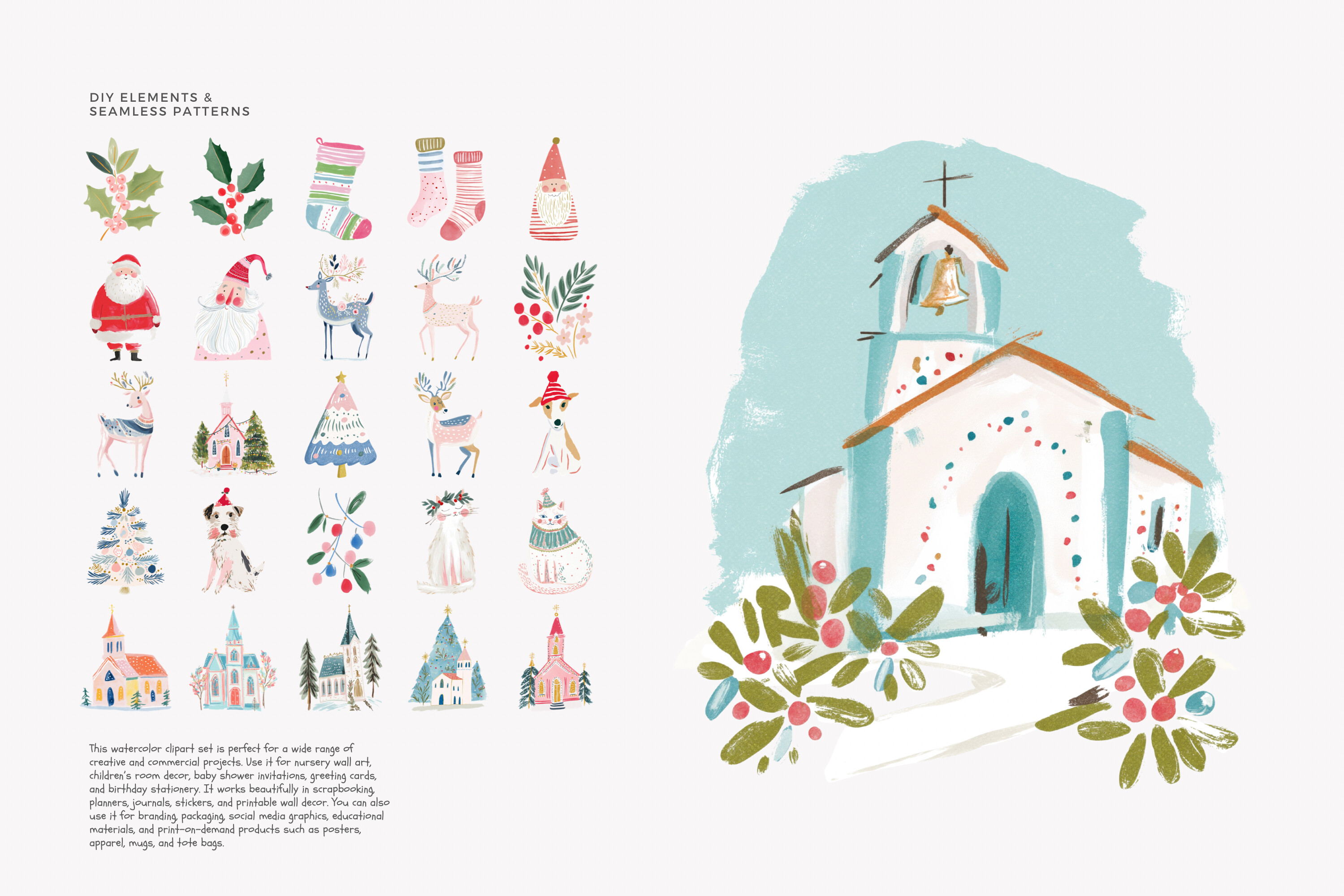 Scandinavian-inspired Christmas Clipart - photo 8