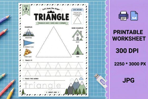 Shapes Shape Tracing Printable Worksheet