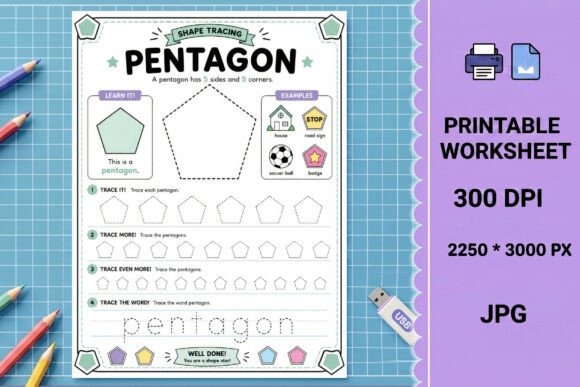 Shapes Shape Tracing Printable Worksheet