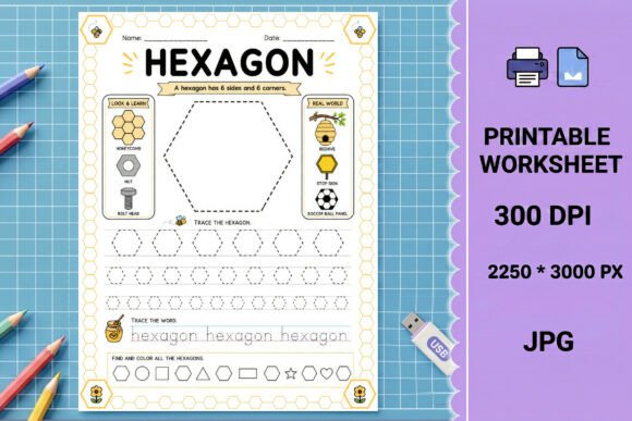 Six Shape Tracing Printable Worksheet