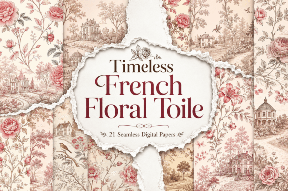 Timeless French Floral Toile Pattern