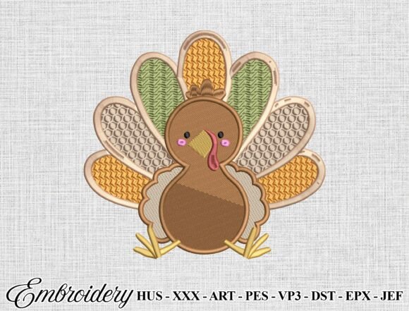 Turkey Embroidery Design