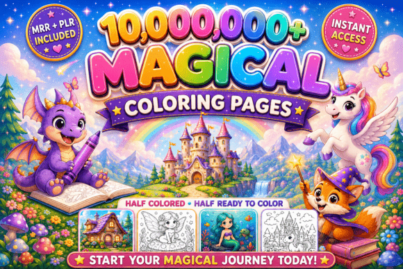 10 Million+ Coloring Pages Bundle | PLR MRR Rights Included - Image 3