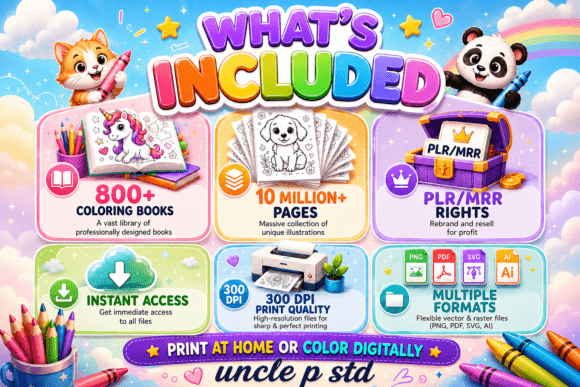 10 Million+ Coloring Pages Bundle | PLR MRR Rights Included - Image 4