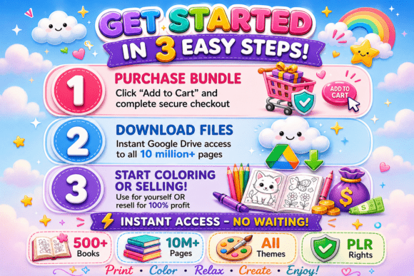 10 Million+ Coloring Pages Bundle | PLR MRR Rights Included - Image 5