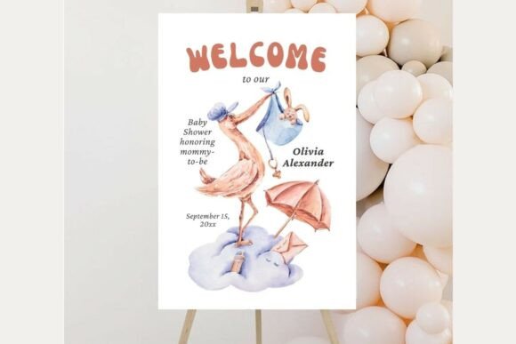 Baby Shower Welcome Sign Template 292