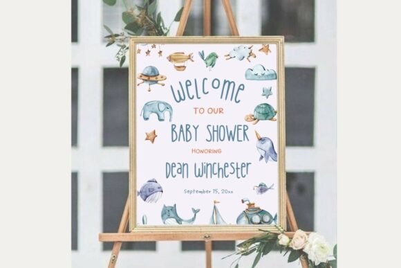 Baby Shower Welcome Sign Template 301