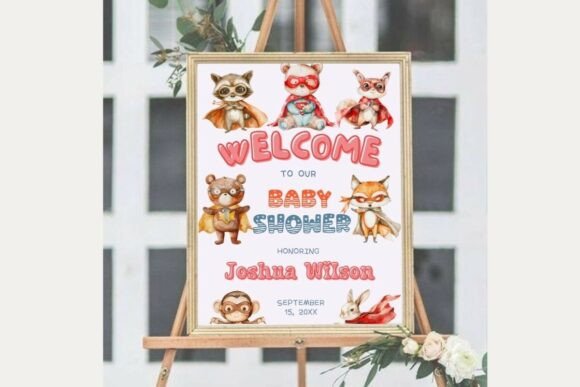Baby Shower Welcome Sign Template 306