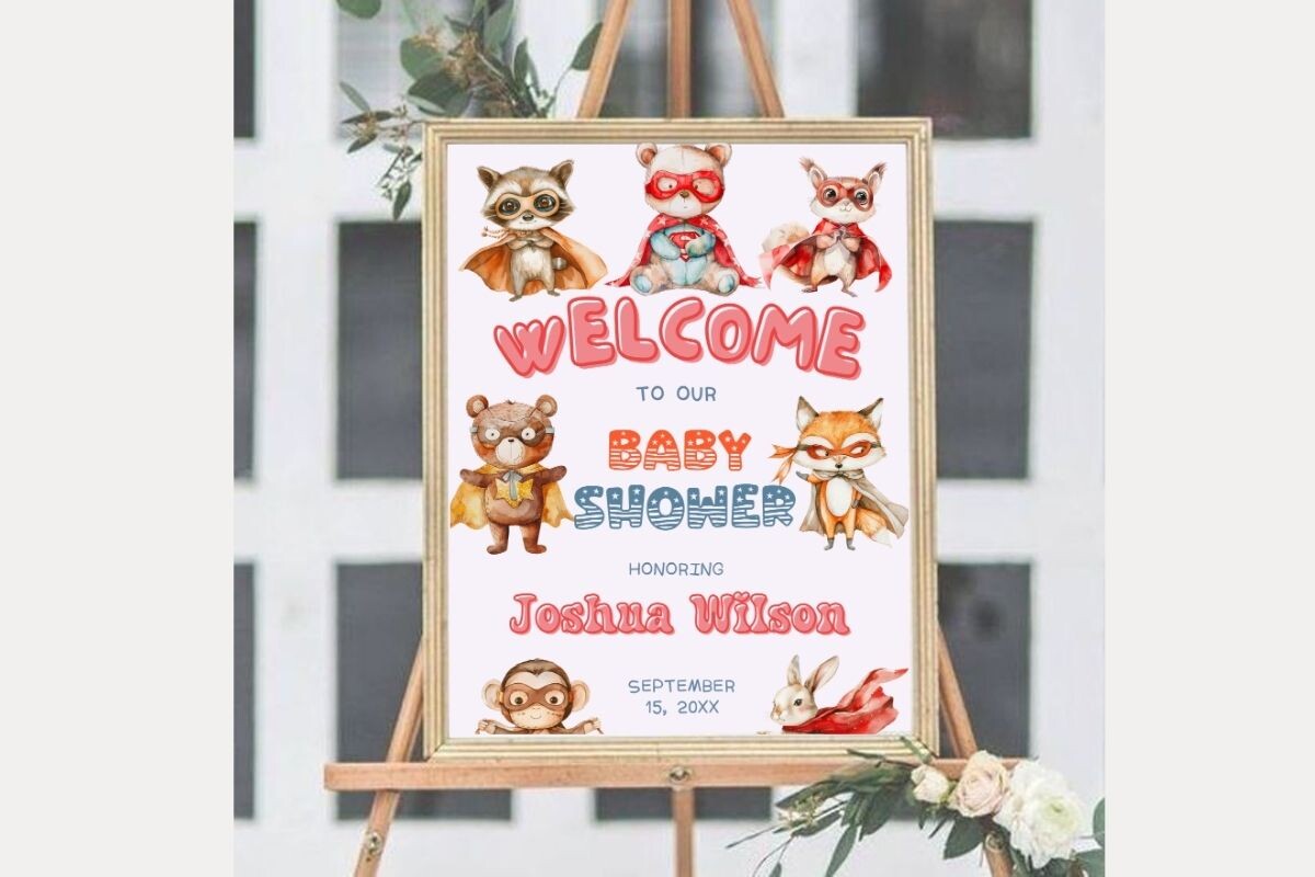 Baby Shower Welcome Sign Template 306