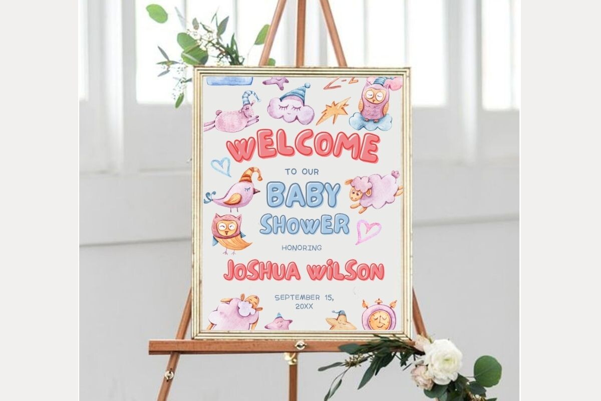 Baby Shower Welcome Sign Template 308