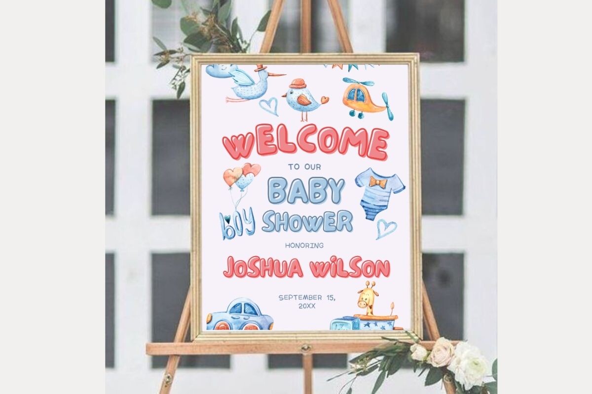 Baby Shower Welcome Sign Template 309
