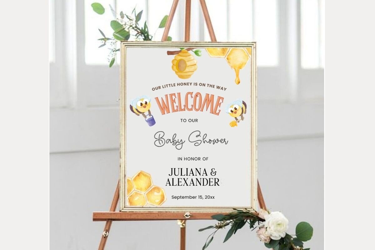 Baby Shower Welcome Sign Template 313