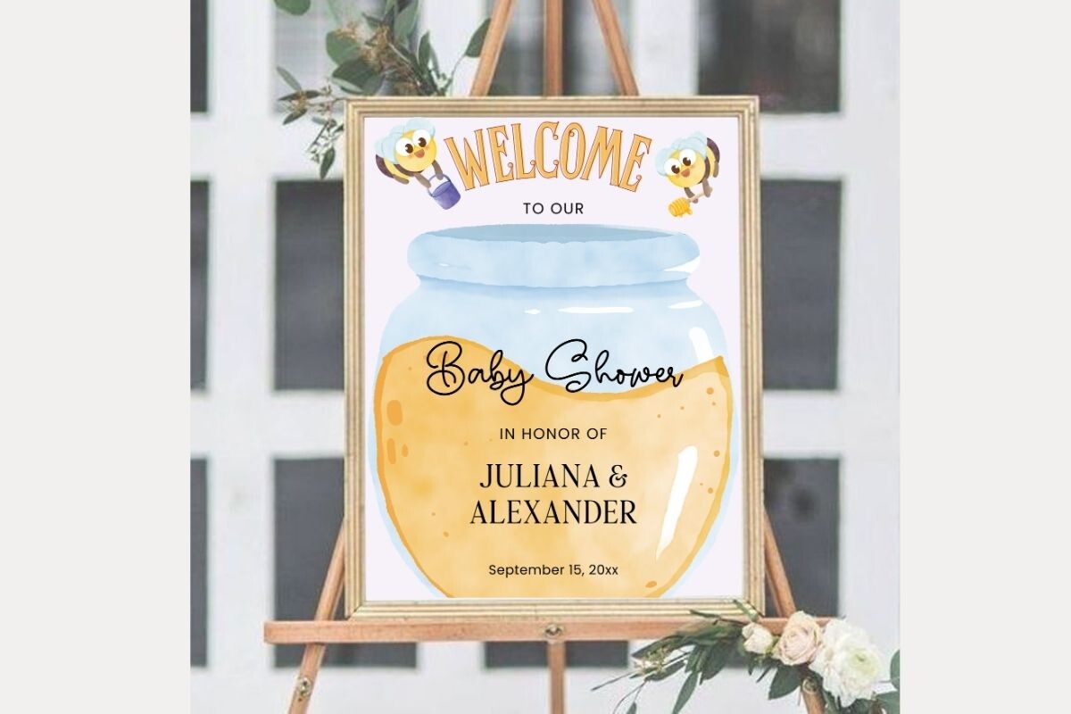 Baby Shower Welcome Sign Template 314
