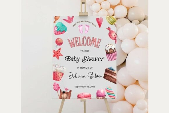 Baby Shower Welcome Sign Template 323