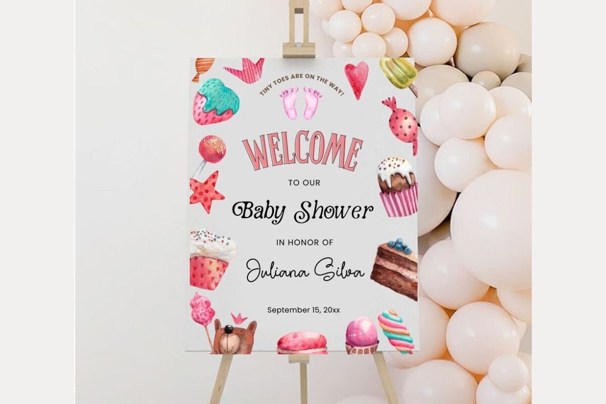Baby Shower Welcome Sign Template 323