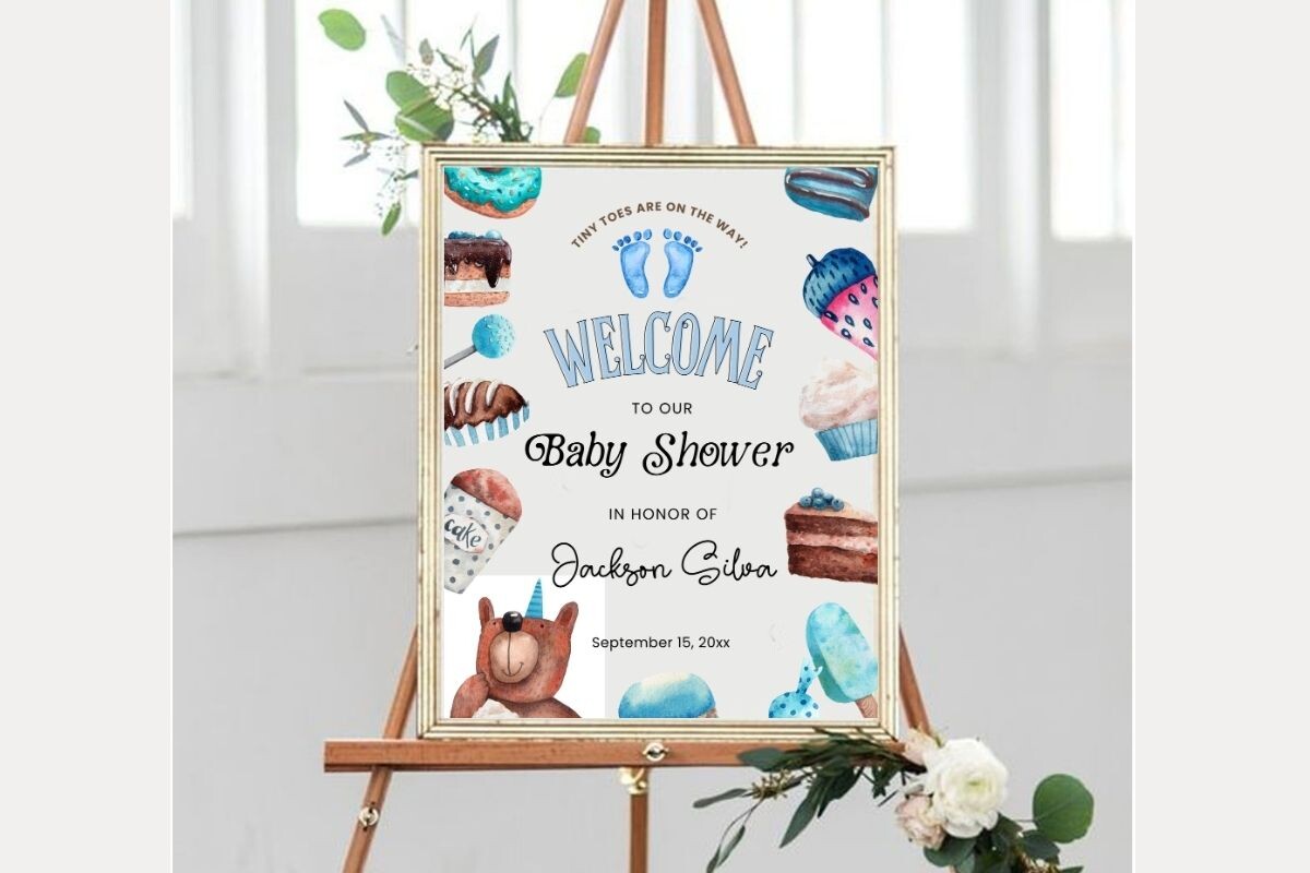 Baby Shower Welcome Sign Template 324