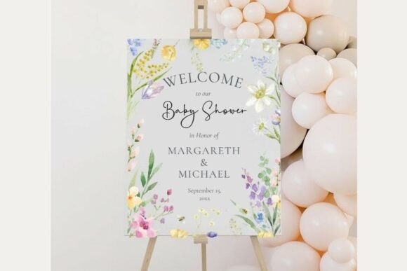 Baby Shower Welcome Sign Template 327