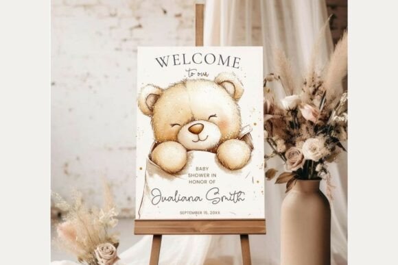 Baby Shower Welcome Sign Template 334