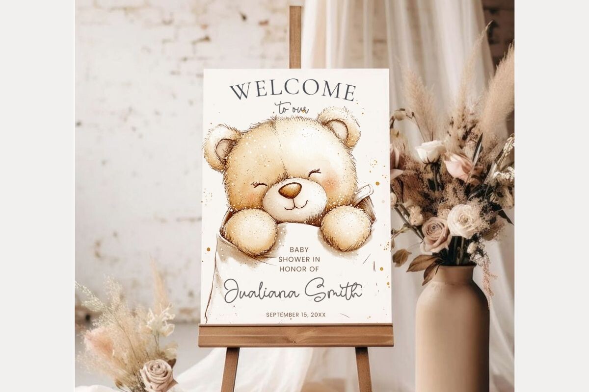 Baby Shower Welcome Sign Template 334