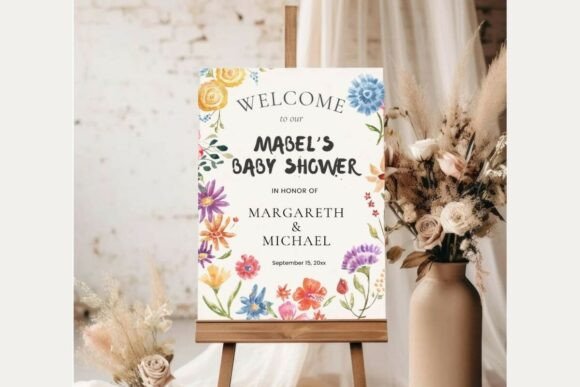 Baby Shower Welcome Sign Template 338