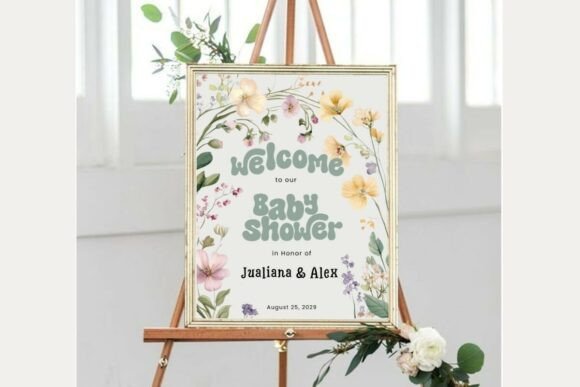 Baby Shower Welcome Sign Template 339