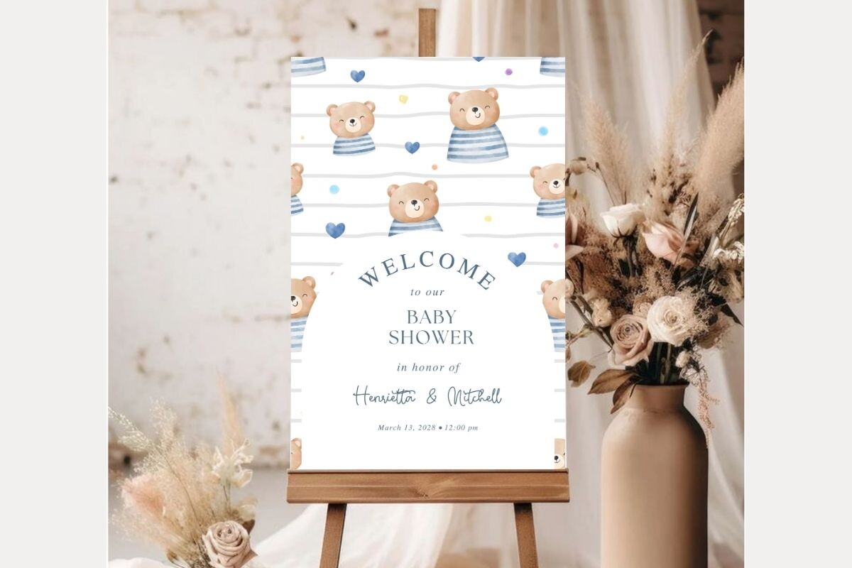 Baby Shower Welcome Sign Template 363