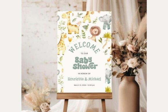 Baby Shower Welcome Sign Template 368