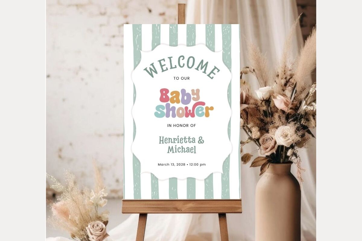 Baby Shower Welcome Sign Template 374