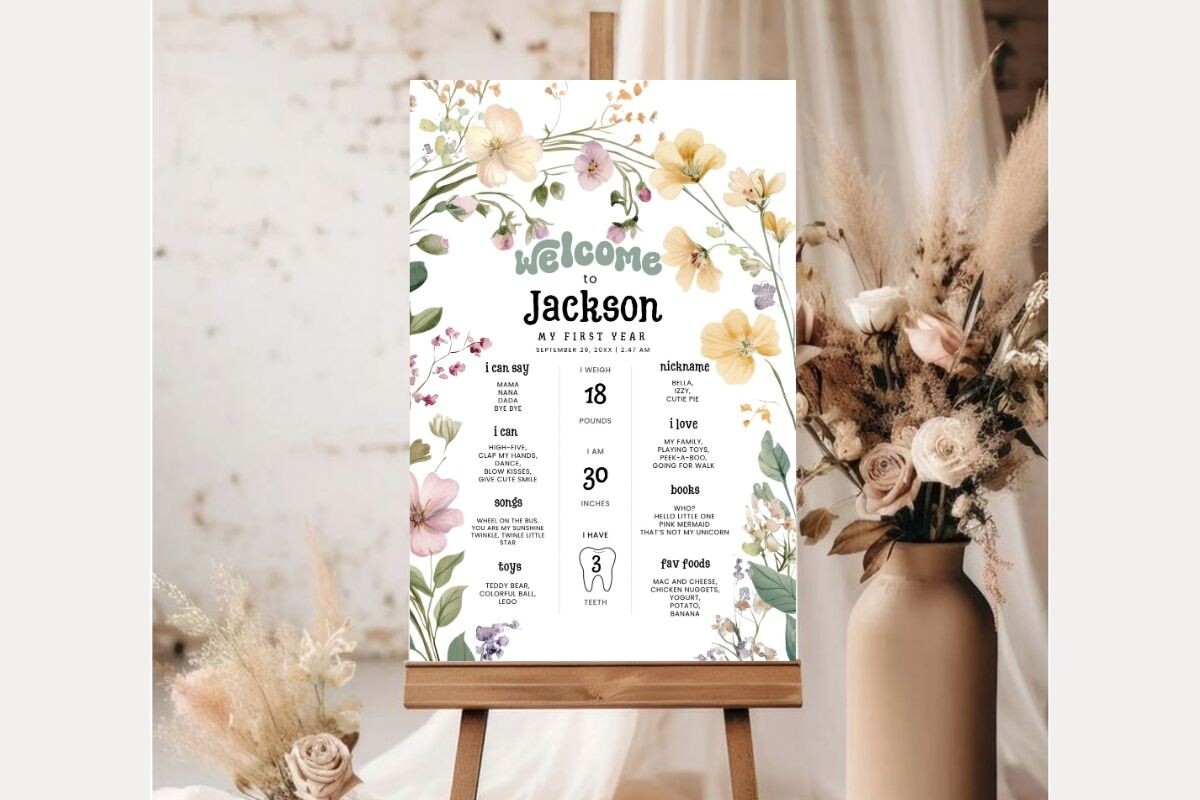 Baby Shower Welcome Sign Template 393