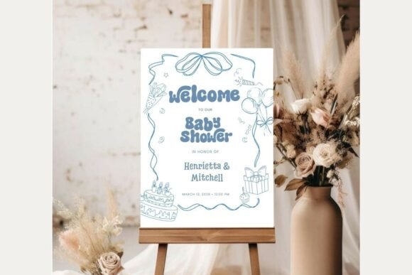 Baby Shower Welcome Sign Template 447