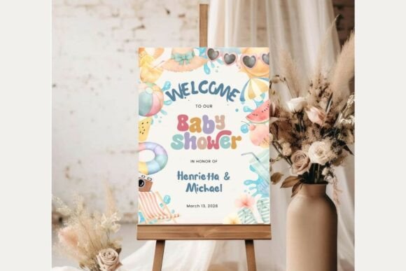 Baby Shower Welcome Sign Template 454