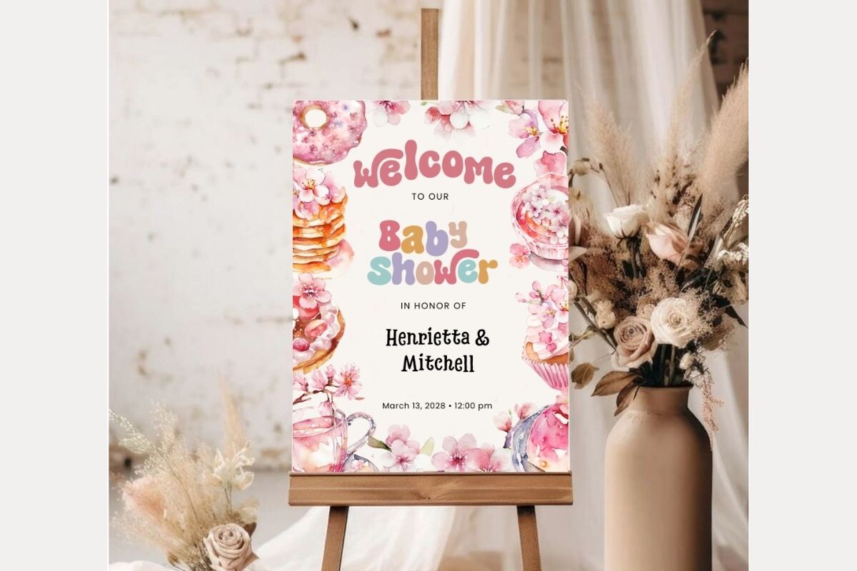 Baby Shower Welcome Sign Template 455