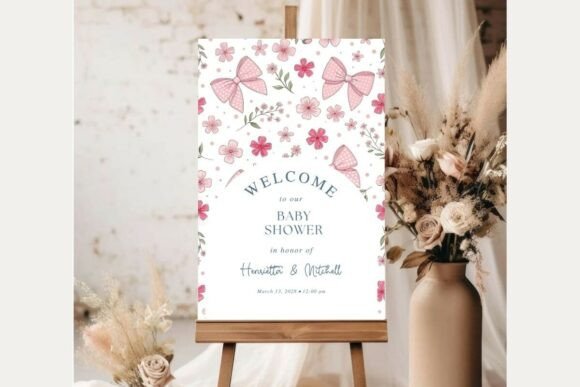 Baby Shower Welcome Sign Template 458
