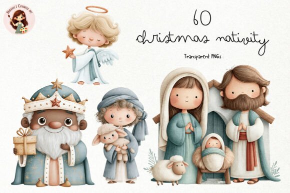 Christmas Nativity Watercolor PNG