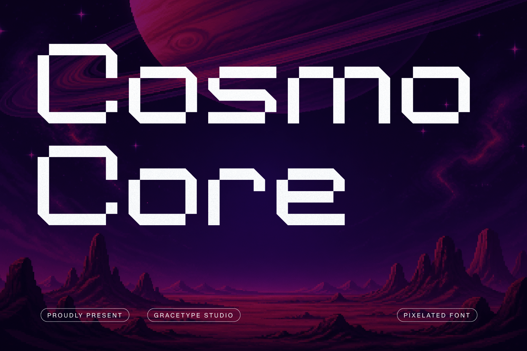Cosmo Core preview, bold pixelated arcade and sci-fi style