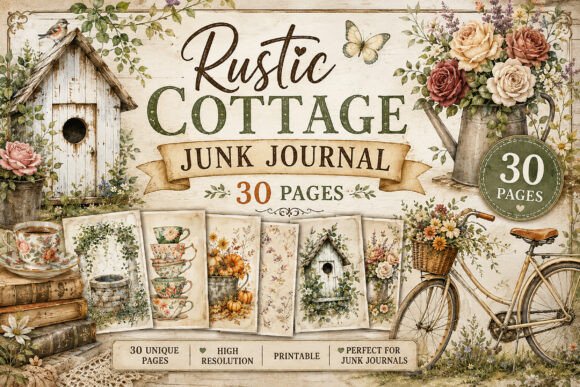 Cozy Farmhouse Cottage Junk Journal