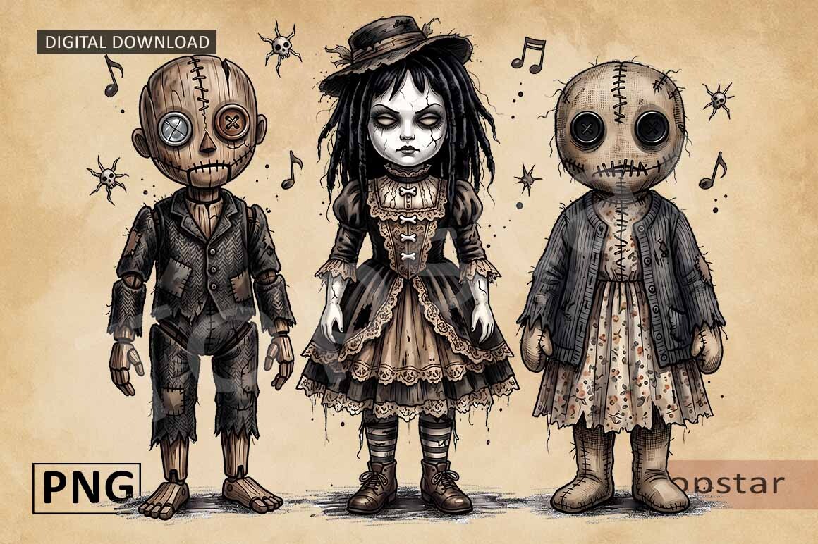 Creepy Halloween Dolls Gothic Doll Art