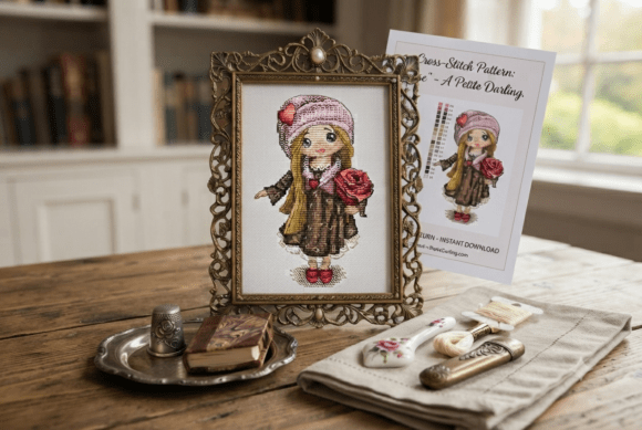 Cross Stitch Pattern "a Doll Named Rose"
