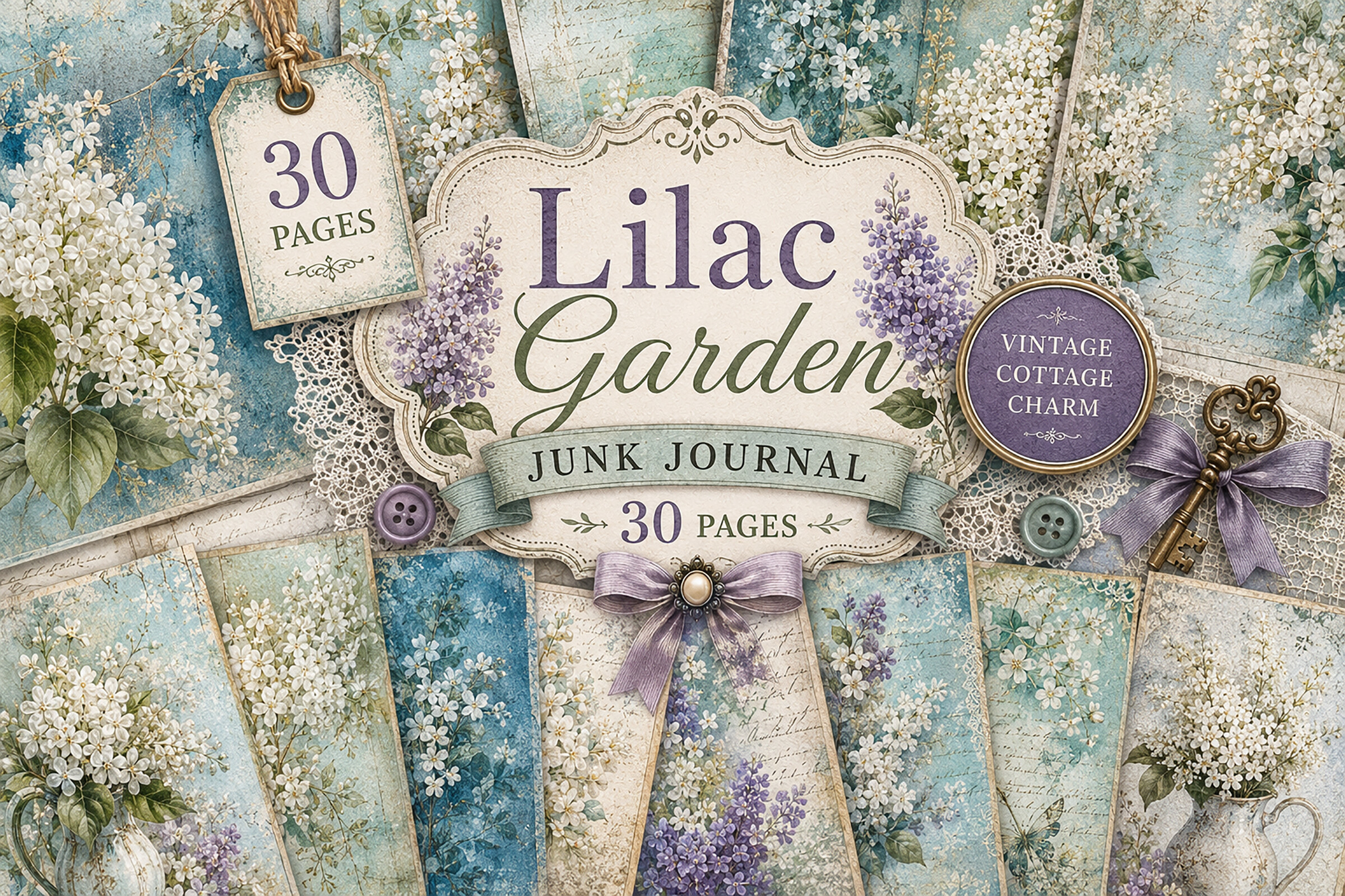 Floral Cottagecore Junk Journal Papers