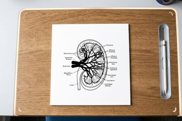 Kidney Anatomy Vascular System Coloring