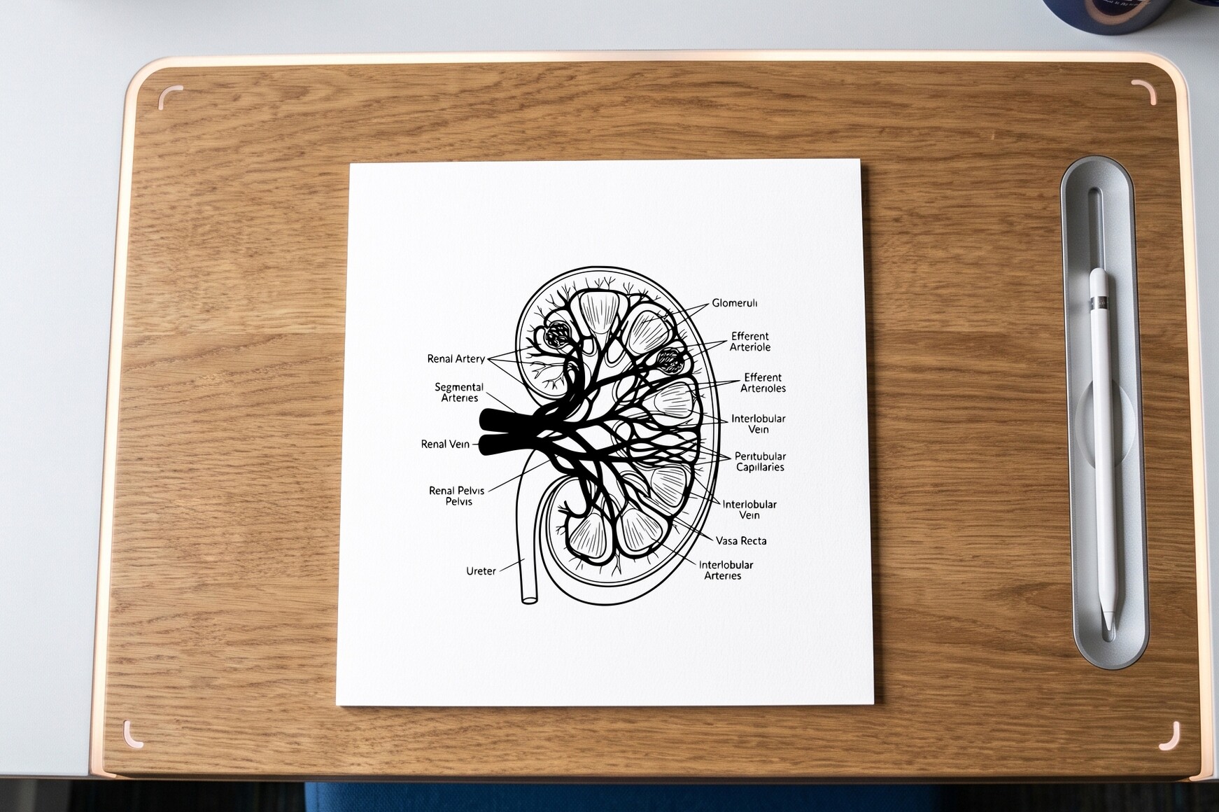 Kidney Anatomy Vascular System Coloring