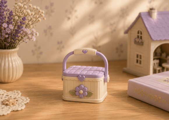 Miniature Dollhouse Picnic Basket STL | Detailed 3D Print Model - Image 2