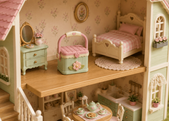 Miniature Dollhouse Picnic Basket STL | Detailed 3D Print Model - Image 4