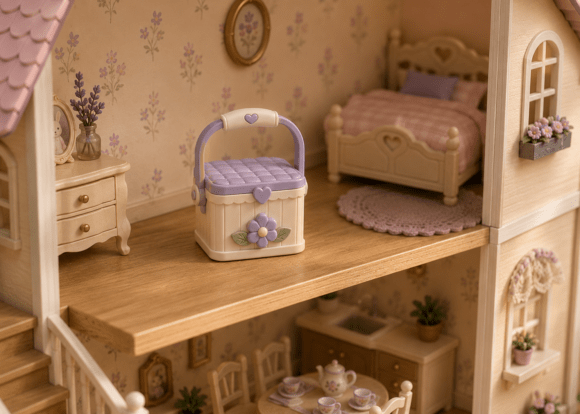 Miniature Dollhouse Picnic Basket STL | Detailed 3D Print Model - Image 5