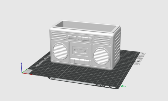 Retro Boombox Desk Organizer STL | Vintage 3D Print Cache - Image 3