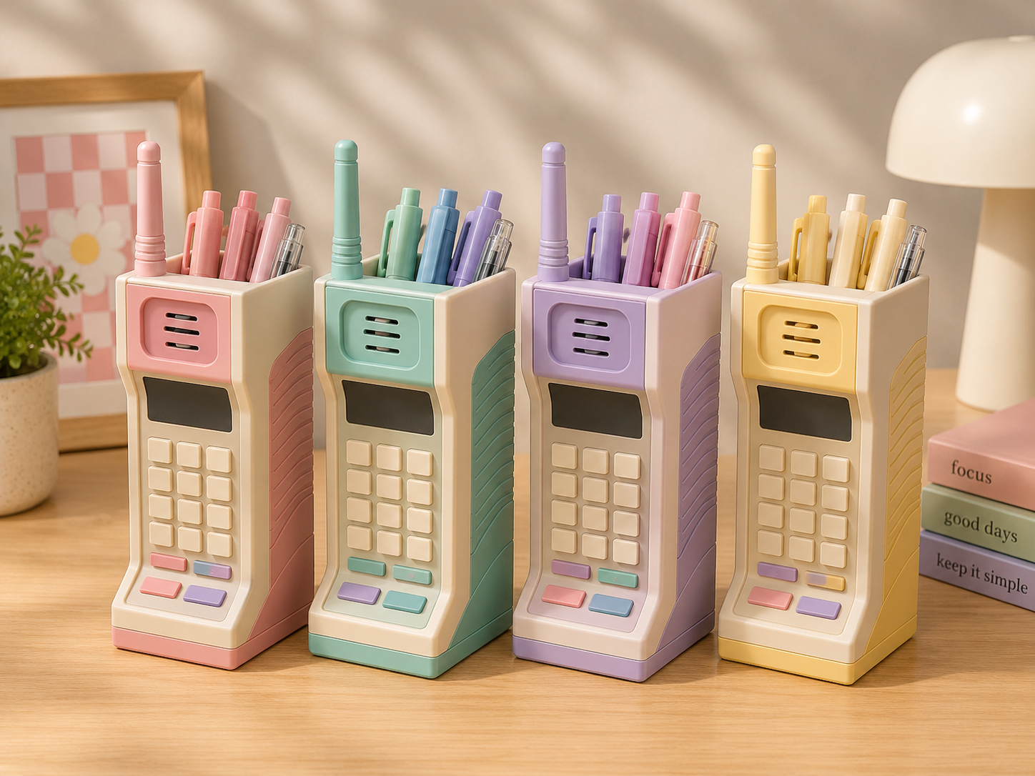 Retro Mobile Phone Pen Holder STL | 3D Printable Desk Organizer - Image 6