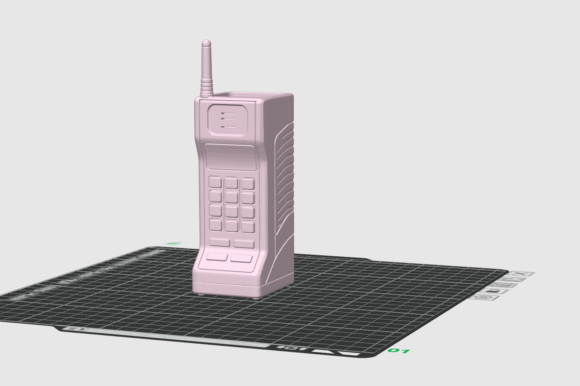 Retro Mobile Phone Pen Holder STL | 3D Printable Desk Organizer - Image 5